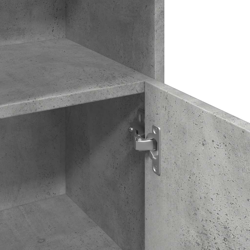 Στήλη Μπάνιου Γκρι Σκυροδέματος 30x30x95 εκ. Επεξεργασμένο Ξύλο - Pakobazaar