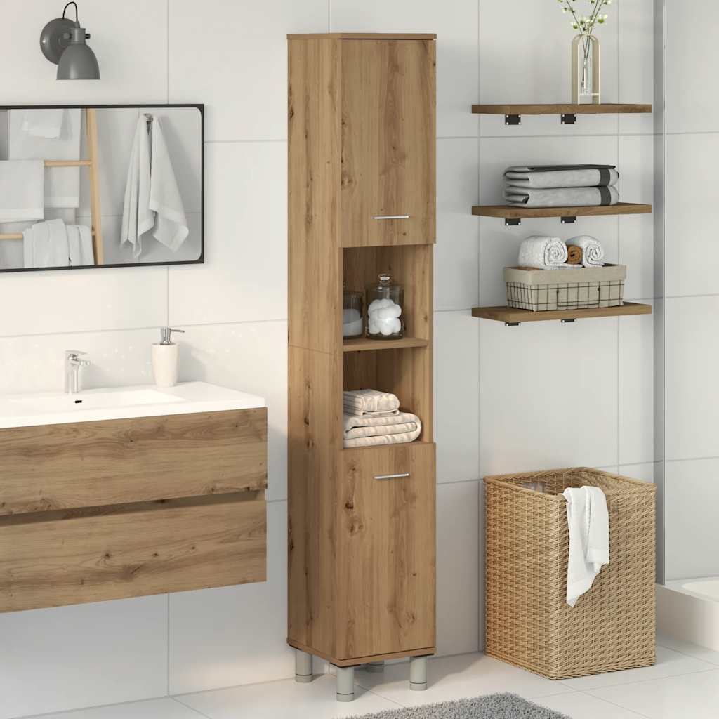 Ντουλάπι μπάνιου Artisan Oak 30x30x179 cm Κατασκευασμένο ξύλο - Pakobazaar