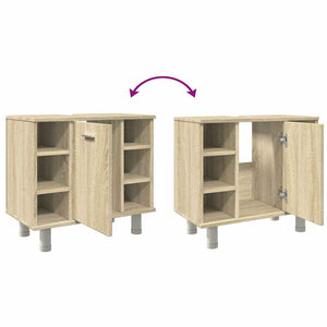 Ντουλάπι Νιπτήρα Sonoma Δρυς 60 x 32 x 53,5 εκ. από Επεξ. Ξύλο