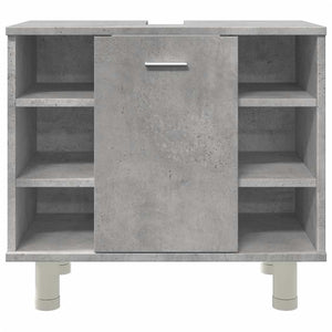 Ντουλάπι Νιπτήρα Γκρι Σκυροδέματος 60x32x53,5 εκ. Επεξ. Ξύλο - Pakobazaar