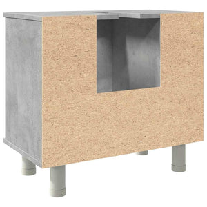 Ντουλάπι Νιπτήρα Γκρι Σκυροδέματος 60x32x53,5 εκ. Επεξ. Ξύλο - Pakobazaar