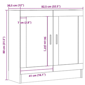 Βιβλιοθήκη Παλιό Ξύλο 82,5 x 30,5 x 80 εκ. Μοριοσανίδα - Pakobazaar