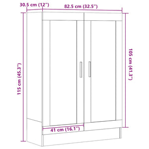 Βιβλιοθήκη Παλαιό Ξύλο 82,5 x 30,5 x 115 εκ. Επεξ. Ξύλο