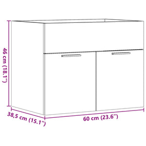 Ντουλάπι Νιπτήρα Sonoma Δρυς 60 x 38,5 x 46 εκ. από Επεξ. Ξύλο