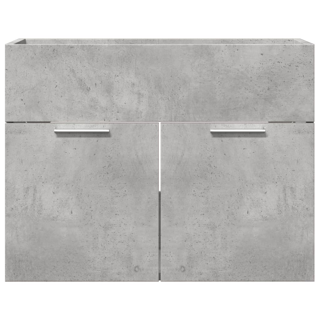 Ντουλάπι Νιπτήρα Γκρι Σκυροδέματος 60x38,5x46 εκ. Επεξ. Ξύλο