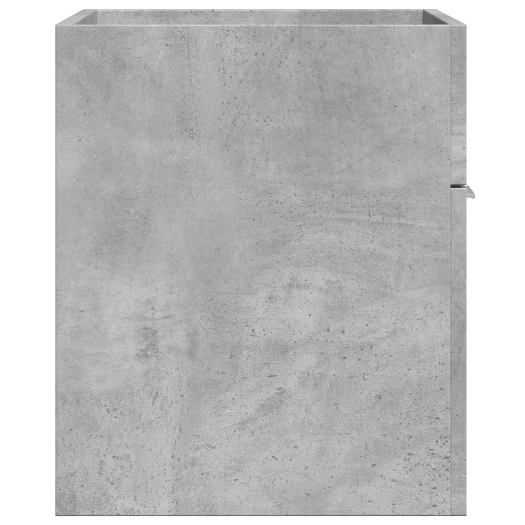 Ντουλάπι Νιπτήρα Γκρι Σκυροδέματος 60x38,5x46 εκ. Επεξ. Ξύλο