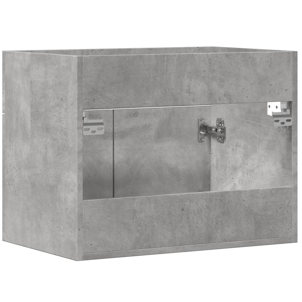 Ντουλάπι Νιπτήρα Γκρι Σκυροδέματος 60x38,5x46 εκ. Επεξ. Ξύλο