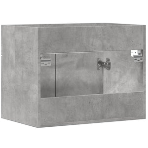 Ντουλάπι Νιπτήρα Γκρι Σκυροδέματος 60x38,5x46 εκ. Επεξ. Ξύλο