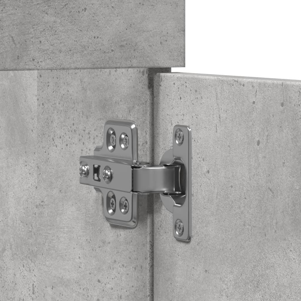 Ντουλάπι Νιπτήρα Γκρι Σκυροδέματος 60x38,5x46 εκ. Επεξ. Ξύλο