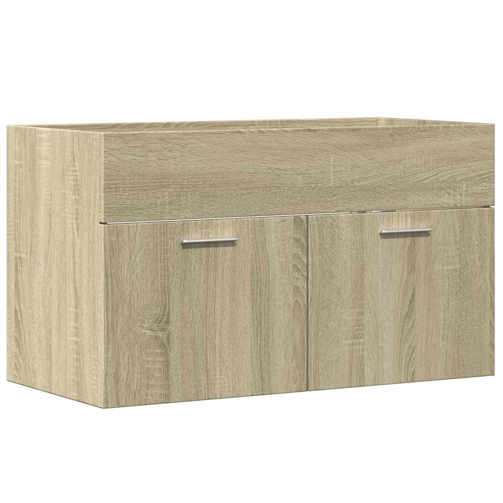 Ντουλάπι Νιπτήρα Sonoma Δρυς 80 x 38,5 x 46 εκ. από Επεξ. Ξύλο