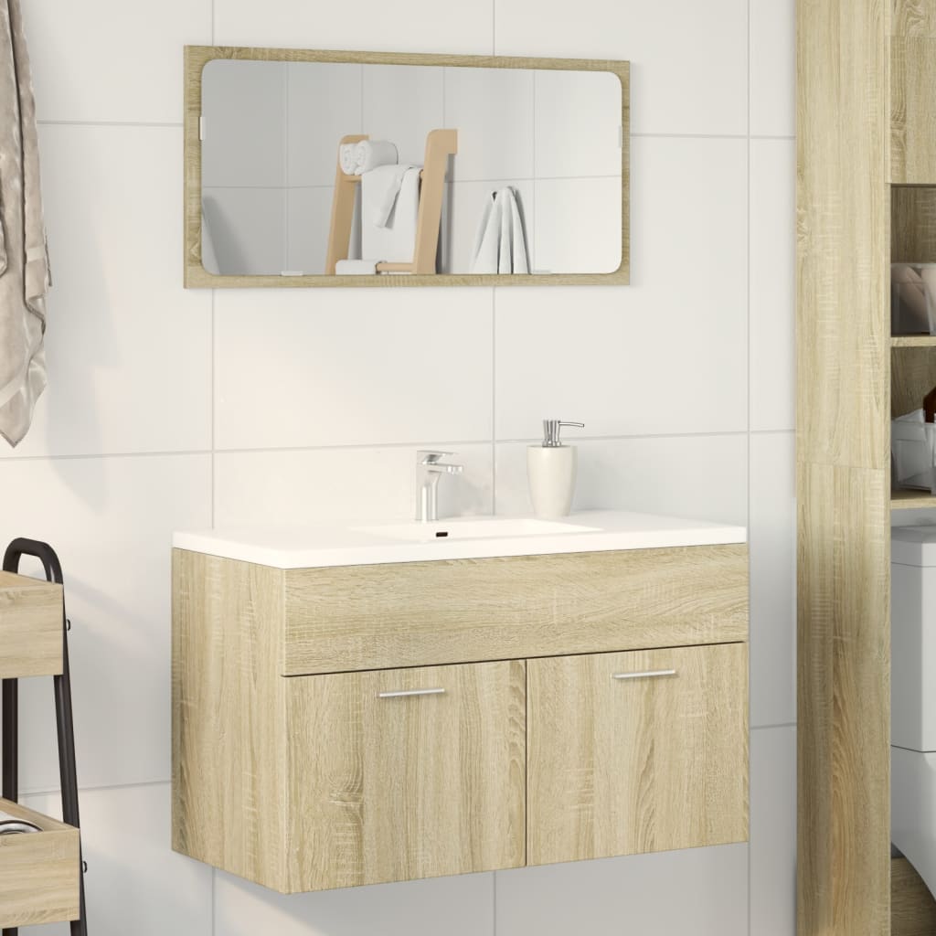 Ντουλάπι Νιπτήρα Sonoma Δρυς 80 x 38,5 x 46 εκ. από Επεξ. Ξύλο
