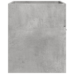Ντουλάπι Νιπτήρα Γκρι Σκυροδέματος 80x38,5x46 εκ. Επεξ. Ξύλο