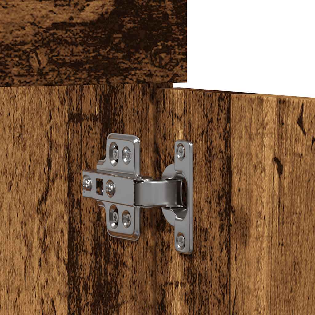 Ντουλάπι Νιπτήρα Μπάνιου Όψη Παλαιού Ξύλου 80x38,5x46 εκ - Pakobazaar