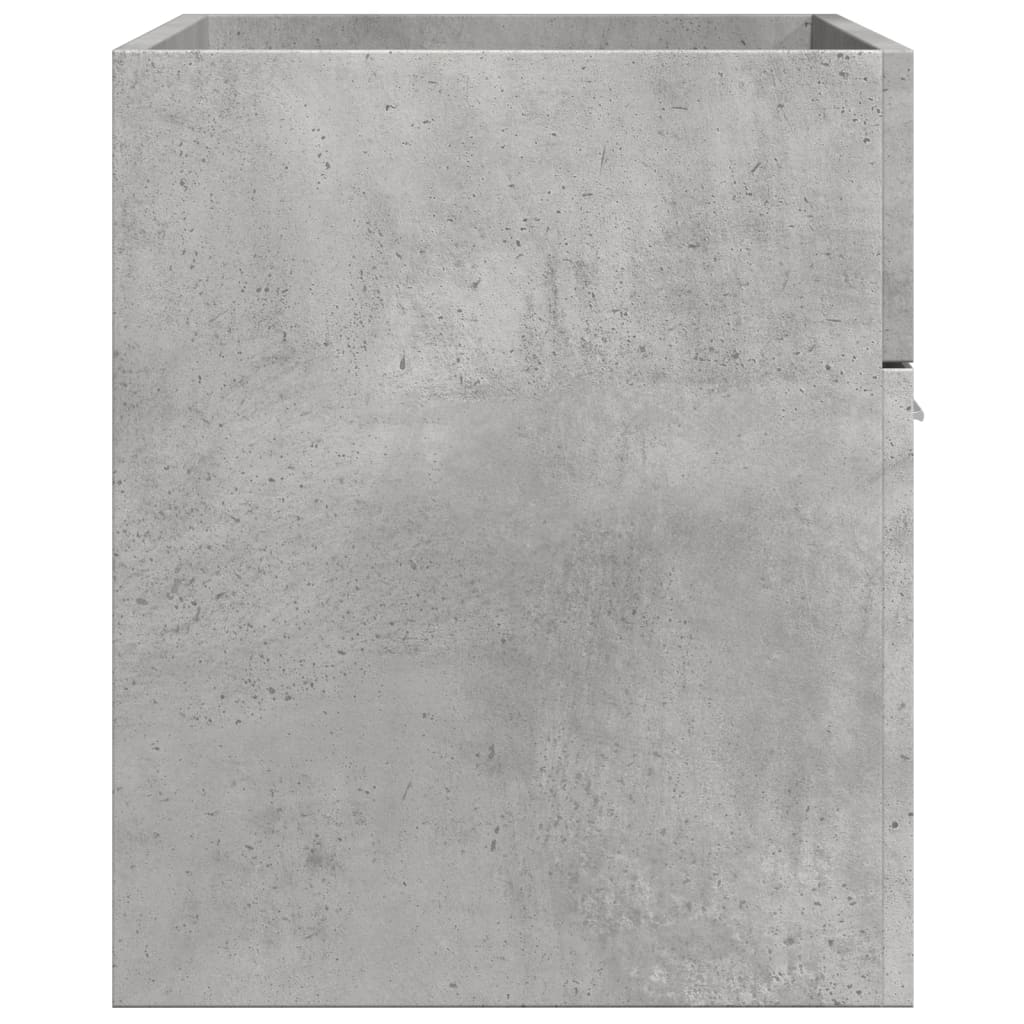 Ντουλάπι Μπάνιου Γκρι Σκυροδέματος 90x38,5x46 εκ. Επεξ. Ξύλο