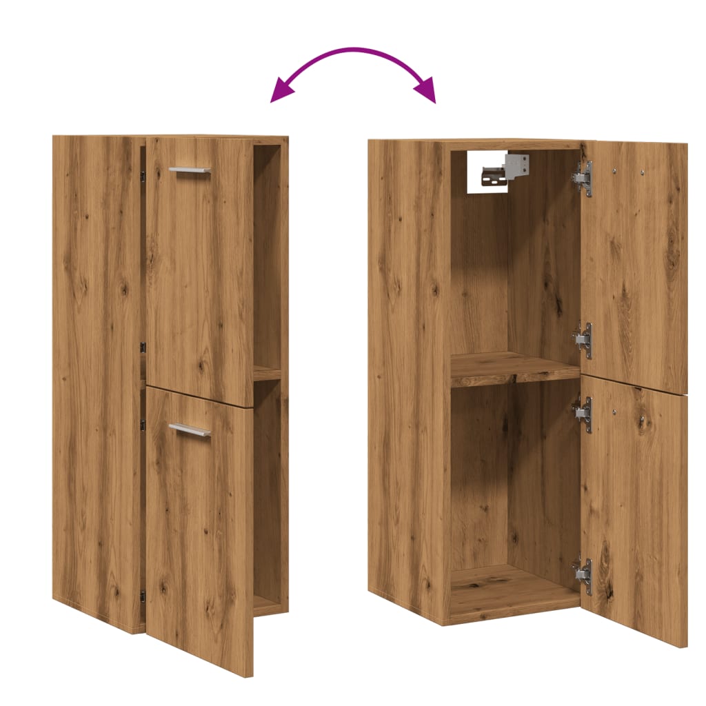 Ντουλάπι Μπάνιου Κρεμαστό Παλ. Ξύλο 30x30x80 εκ. από Επ. Ξύλο - Pakobazaar