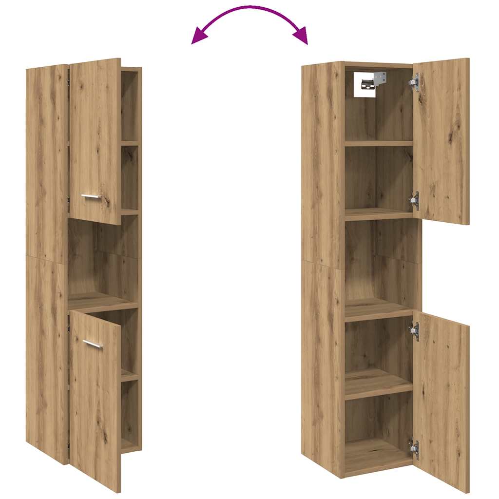 Ντουλάπι Μπάνιου Κρεμαστό Παλ. Ξύλο 30x30x130 εκ. από Επ. Ξύλο - Pakobazaar