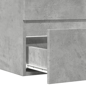 Ντουλάπι Μπάνιου Γκρι Σκυροδέματος 60x38,5x45 εκ. Επεξ. Ξύλο - Pakobazaar