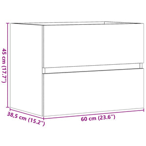 Ντουλάπι Μπάνιου Παλαιό Ξύλο 60x38,5x45 εκ. Επεξεργασμένο Ξύλο - Pakobazaar