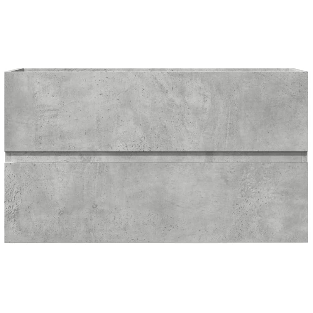 Ντουλάπι Νιπτήρα Γκρι Σκυροδέματος 90x38,5x45 εκ. Επεξ. Ξύλο