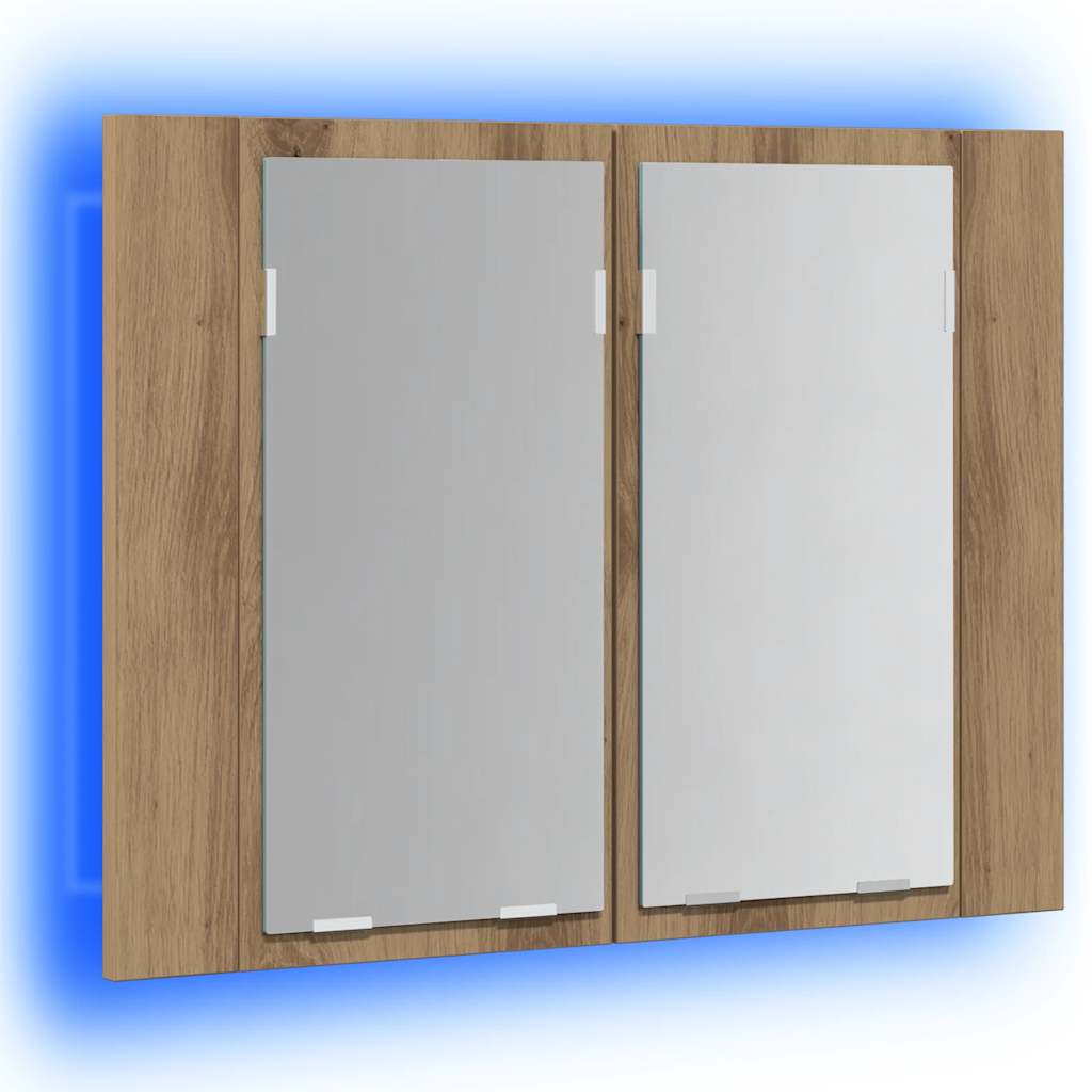 Καθρέφτης Ντουλάπι Αρτισιανή Δρυς 60x12x45 εκ. Επεξ. Ξύλο - Pakobazaar