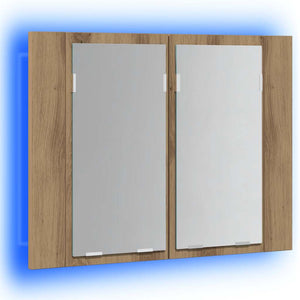 Καθρέφτης Ντουλάπι Αρτισιανή Δρυς 60x12x45 εκ. Επεξ. Ξύλο - Pakobazaar