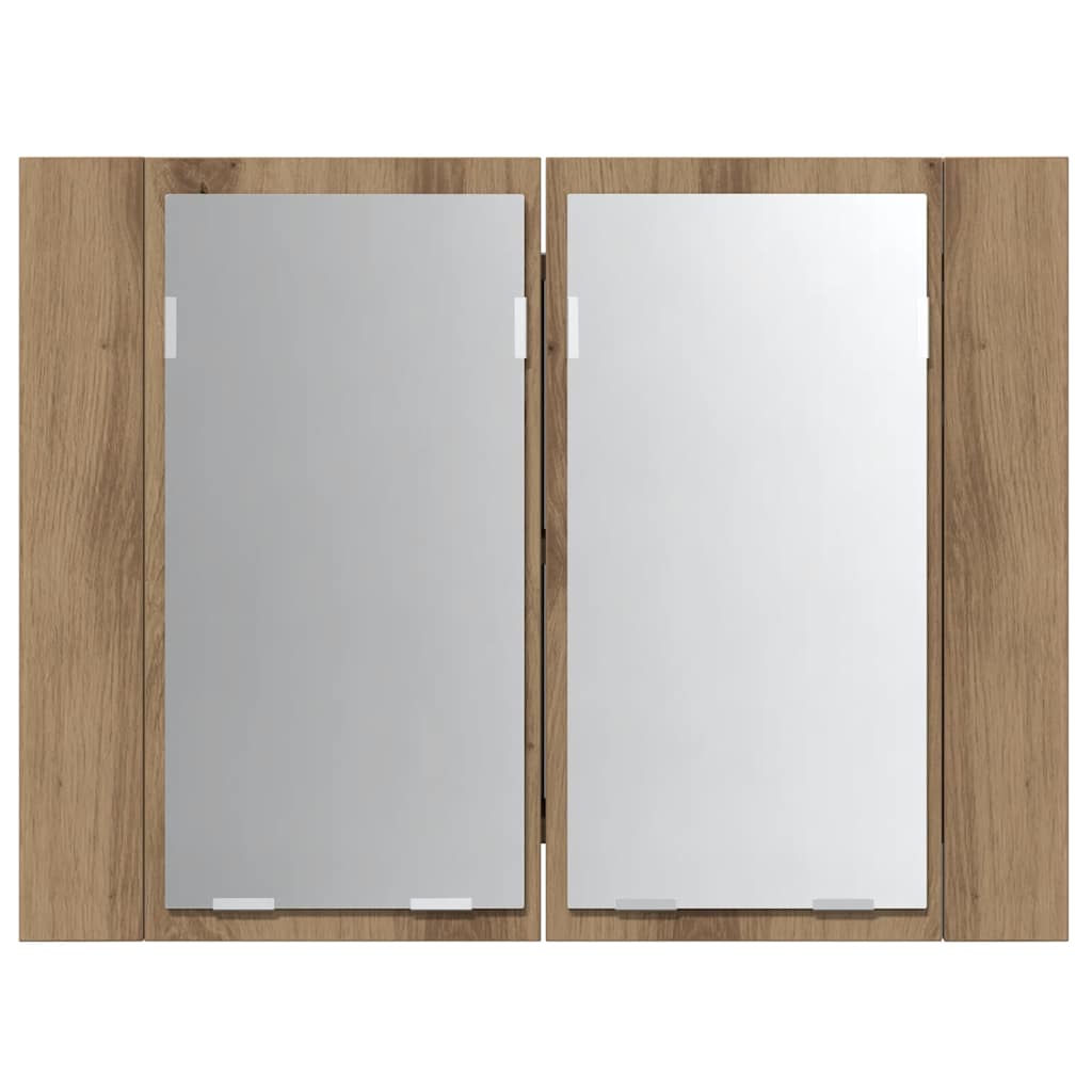 Καθρέφτης Ντουλάπι Αρτισιανή Δρυς 60x12x45 εκ. Επεξ. Ξύλο - Pakobazaar