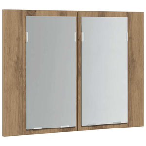 Καθρέφτης Ντουλάπι Αρτισιανή Δρυς 60x12x45 εκ. Επεξ. Ξύλο - Pakobazaar