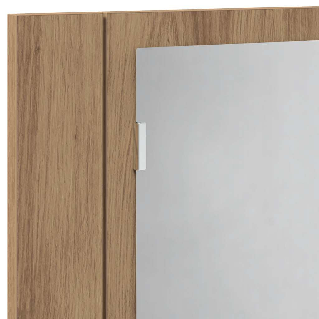 Καθρέφτης Ντουλάπι Αρτισιανή Δρυς 60x12x45 εκ. Επεξ. Ξύλο - Pakobazaar