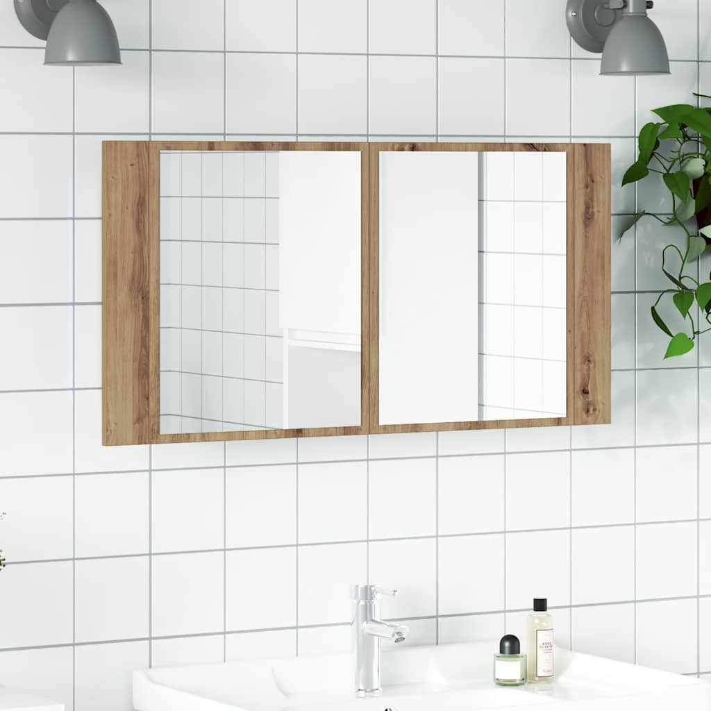 Καθρέφτης Ντουλάπι Αρτισιανή Δρυς 90x12x45 εκ. Επεξ. Ξύλο