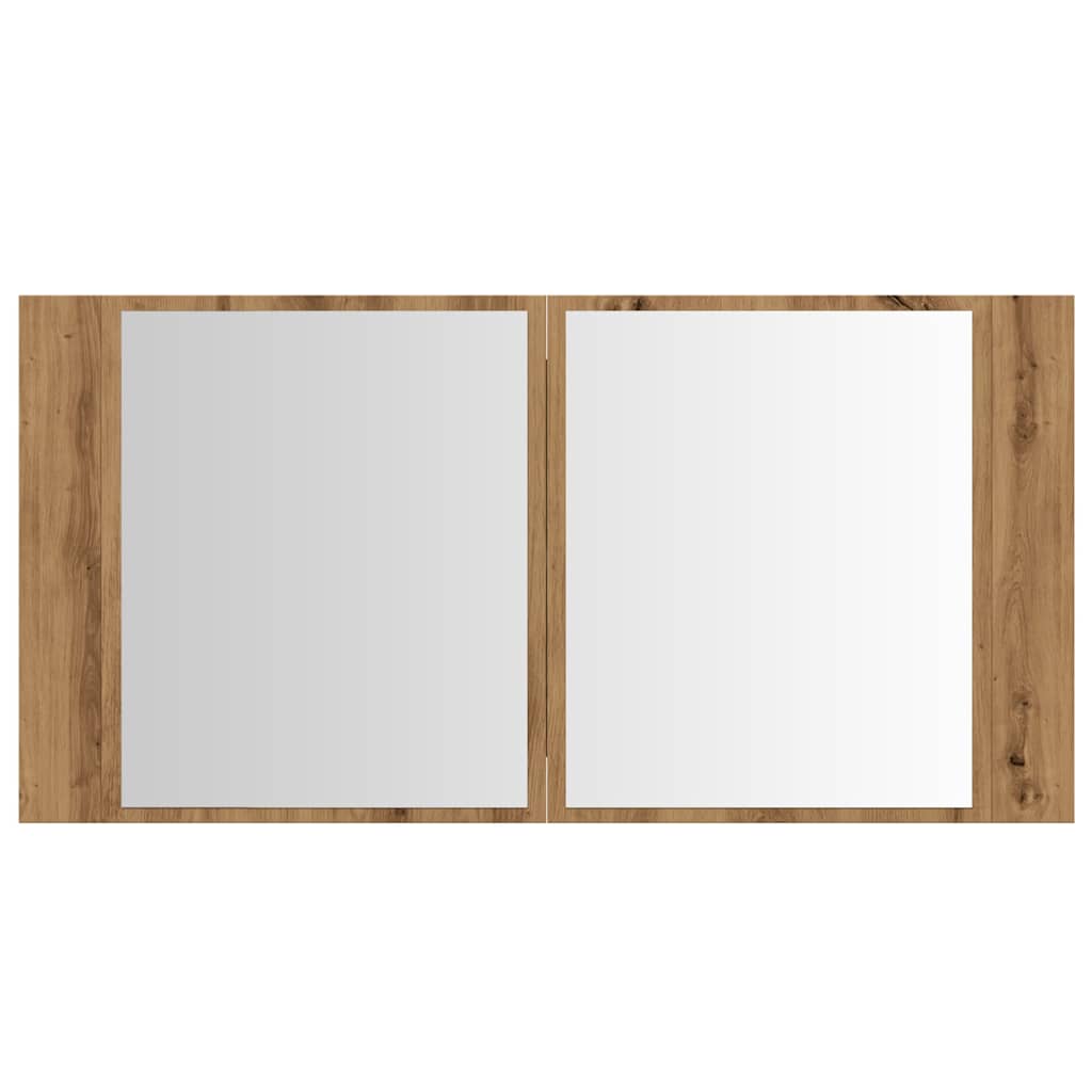 Καθρέφτης Ντουλάπι Αρτισιανή Δρυς 90x12x45 εκ. Επεξ. Ξύλο