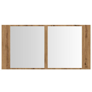 Καθρέφτης Ντουλάπι Αρτισιανή Δρυς 90x12x45 εκ. Επεξ. Ξύλο