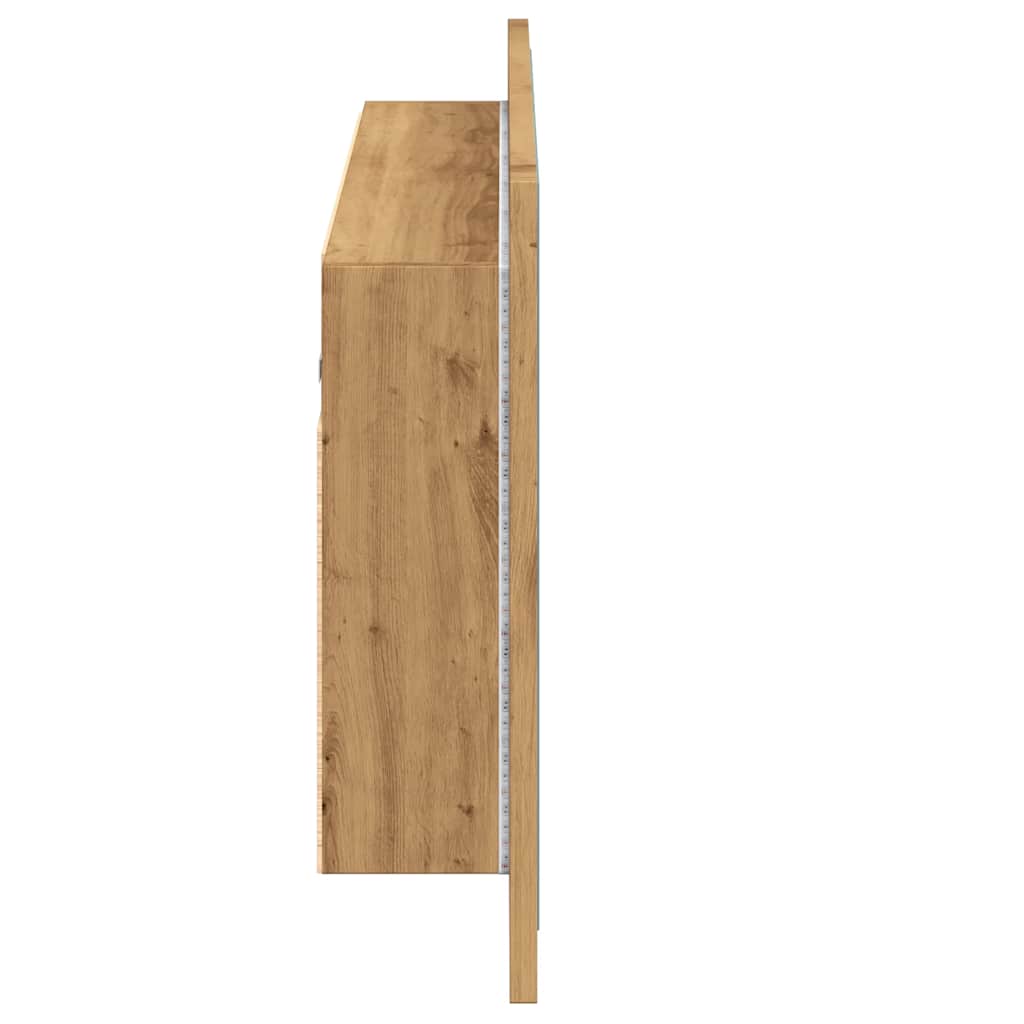 Καθρέφτης Ντουλάπι Αρτισιανή Δρυς 90x12x45 εκ. Επεξ. Ξύλο