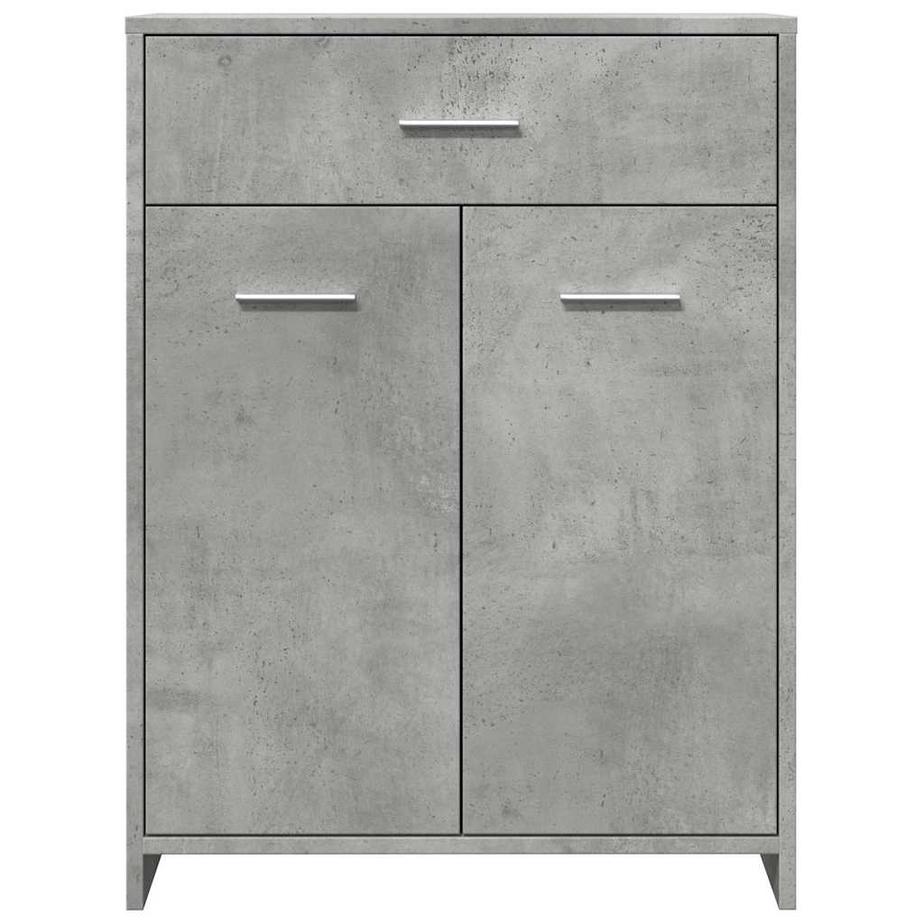 Ντουλάπι Μπάνιου Γκρι του Σκυροδέματος 60x33x80 εκ. Επεξ. Ξύλο