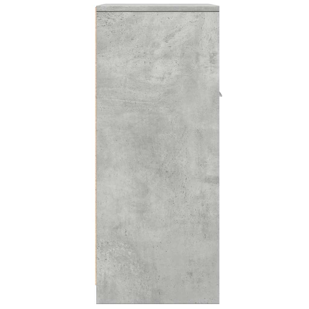 Ντουλάπι Μπάνιου Γκρι του Σκυροδέματος 60x33x80 εκ. Επεξ. Ξύλο