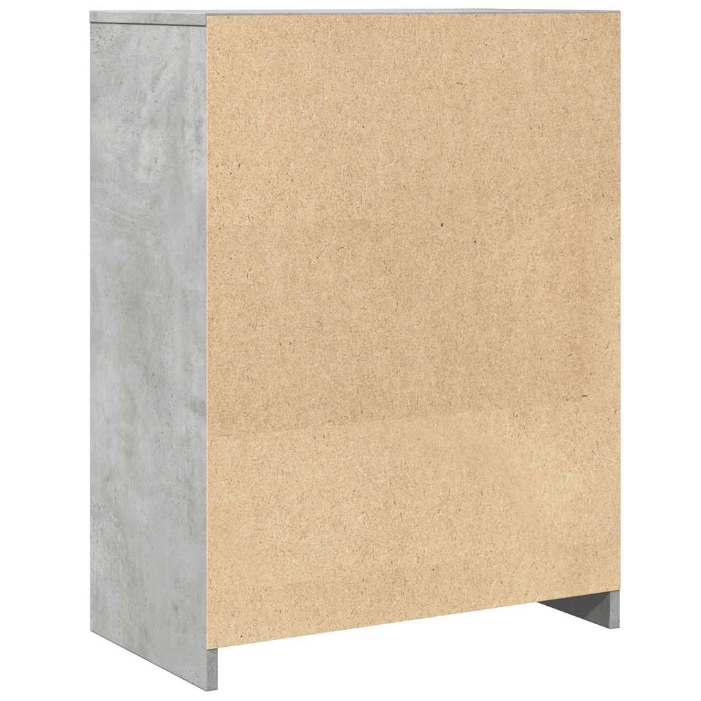 Ντουλάπι Μπάνιου Γκρι του Σκυροδέματος 60x33x80 εκ. Επεξ. Ξύλο