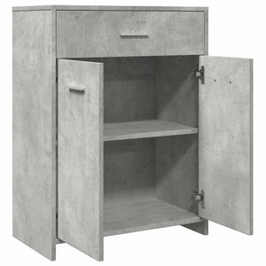Ντουλάπι Μπάνιου Γκρι του Σκυροδέματος 60x33x80 εκ. Επεξ. Ξύλο