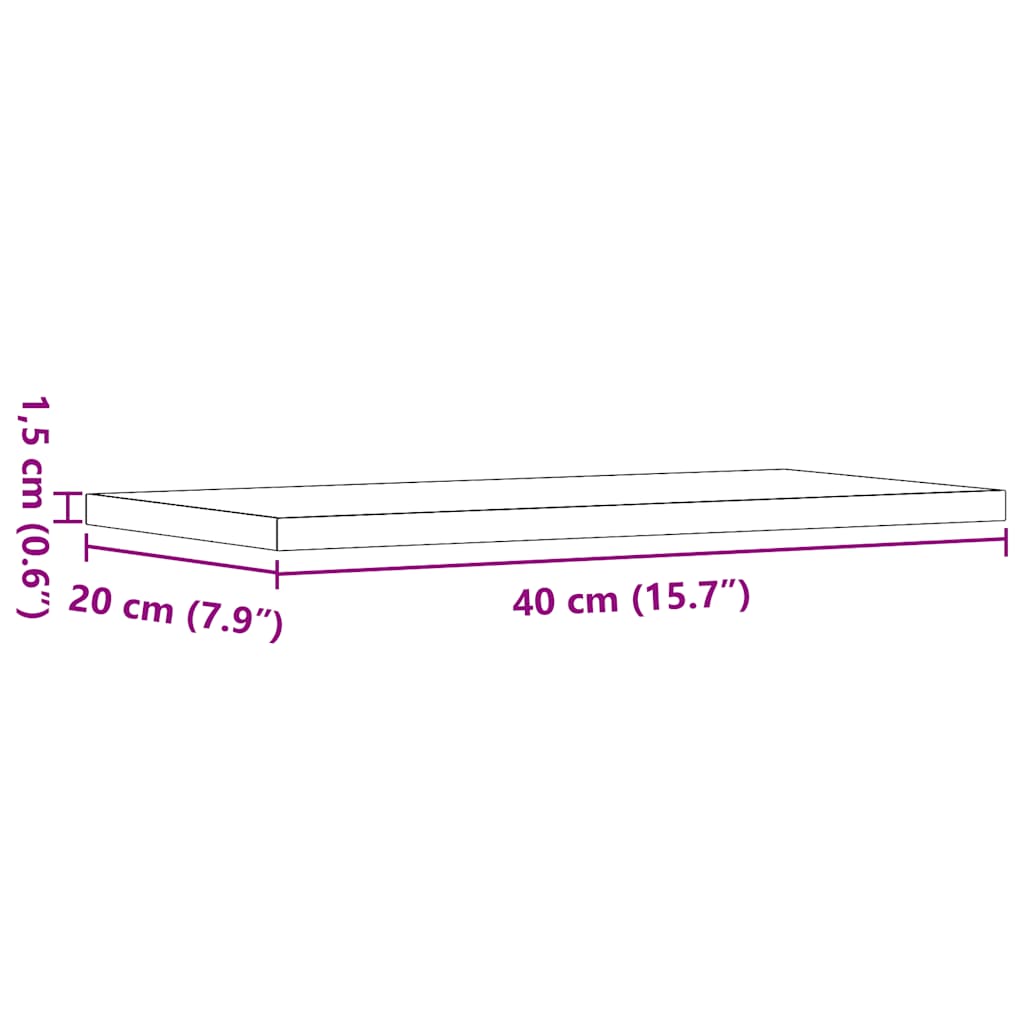Ράφια Τοίχου 4 τεμ. Artisan Δρυς 40x20x1,5εκ. από Επεξεργ. Ξύλο - Pakobazaar