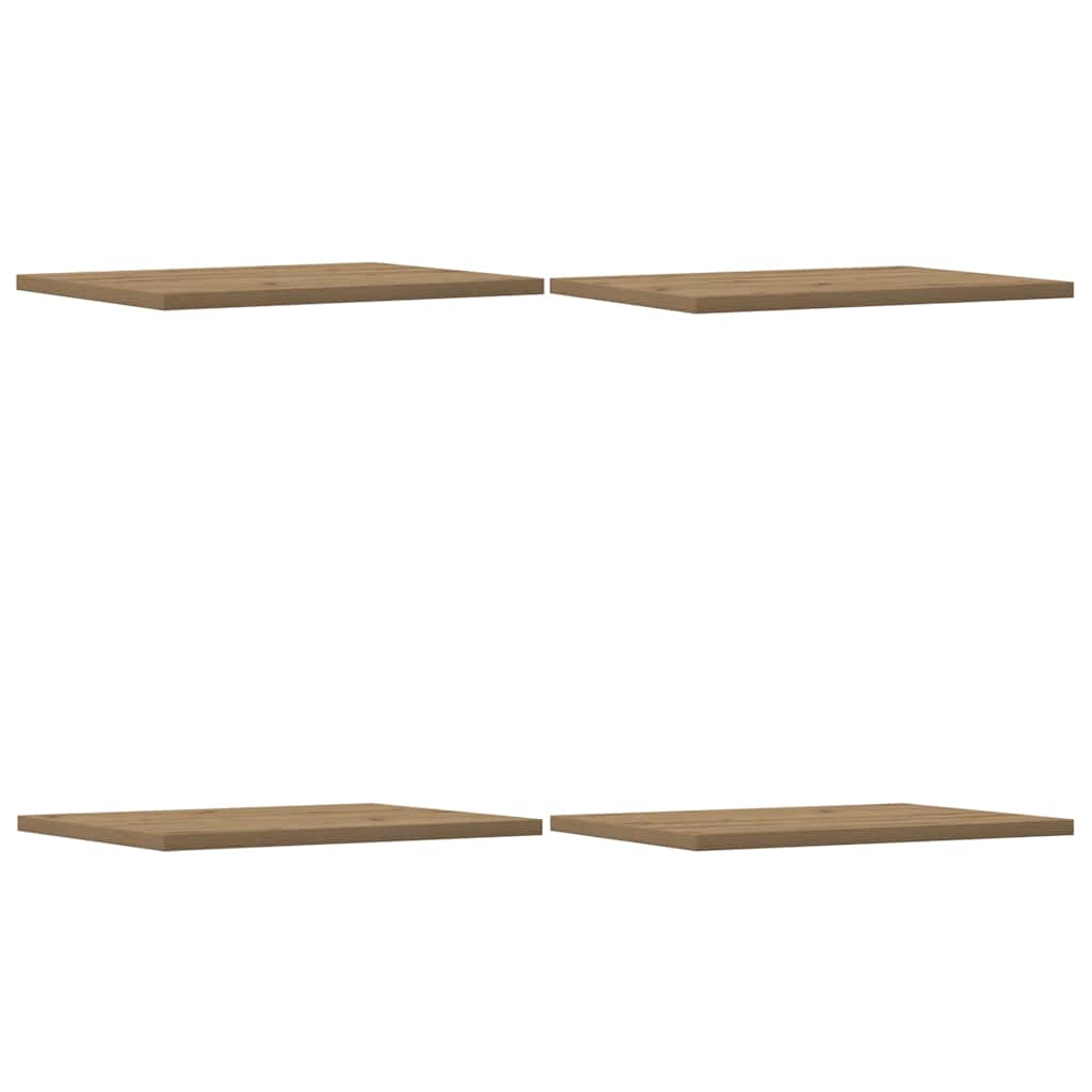 Ράφια Βιβλιοθήκης 4 τεμ. Artisan Δρυς 40x30x1,5 εκ. Επεξ. Ξύλο - Pakobazaar