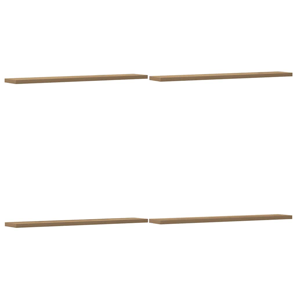 Ράφια Βιβλιοθήκης 4 τεμ. Artisan Δρυς 60x10x1,5 εκ. Επεξ. Ξύλο - Pakobazaar