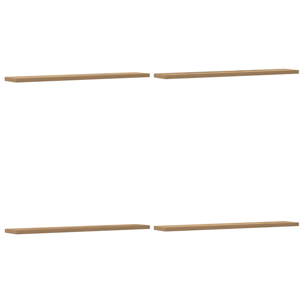 Ράφια Τοίχου 4 τεμ. Artisan Δρυς 60x20x1,5εκ. από Επεξεργ. Ξύλο - Pakobazaar