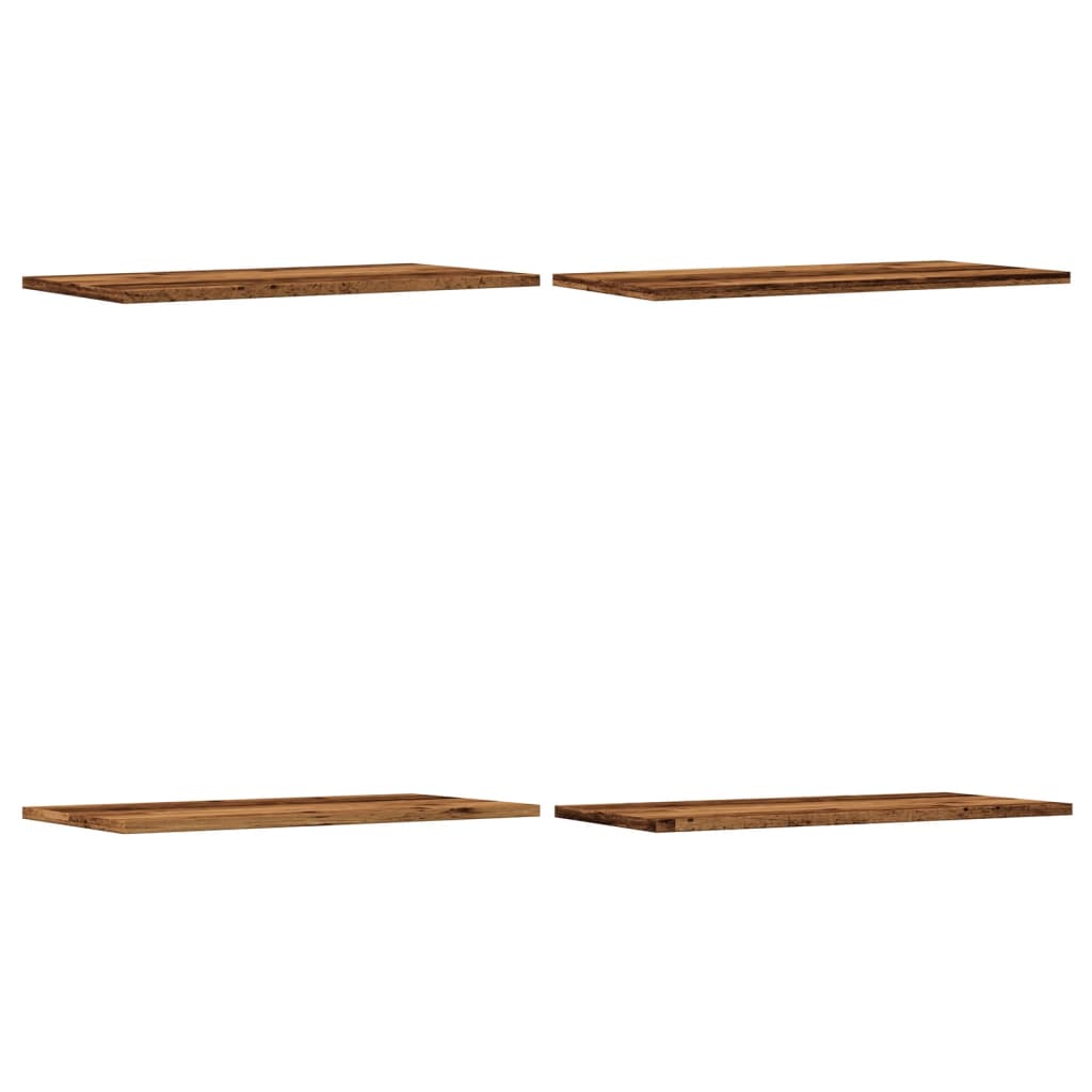 Ραφιέρες Τοίχου 4 τεμ. Όψη Παλαιού Ξύλου 60x30x1,5εκ Επεξ. Ξύλο - Pakobazaar