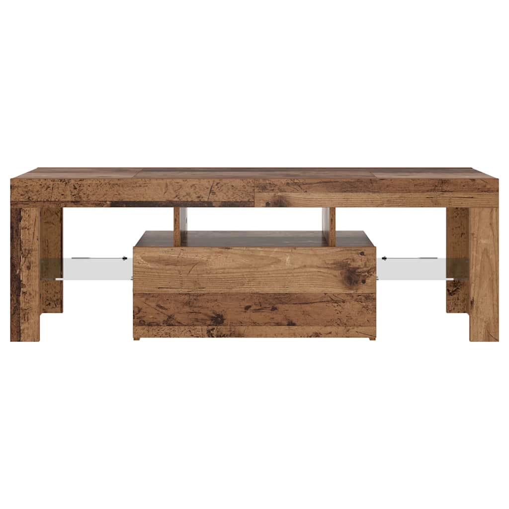 Έπιπλο Τηλεόρασης LED Όψη Παλαιού Ξύλου120x36,5x40εκ.Επεξ. Ξύλο - Pakobazaar