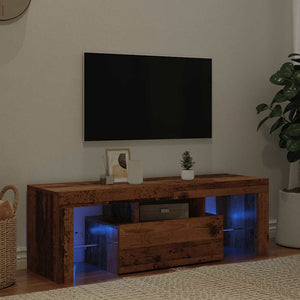 Έπιπλο Τηλεόρασης LED Όψη Παλαιού Ξύλου120x36,5x40εκ.Επεξ. Ξύλο - Pakobazaar