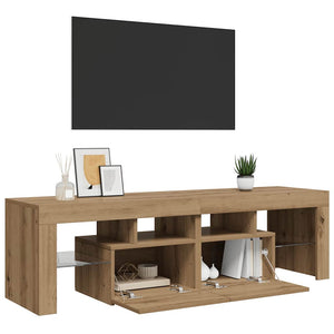 Έπιπλο Τηλεόρασης με LED Αρτισιανή Δρυς 140x36,5x40εκ Επεξ.Ξύλο - Pakobazaar