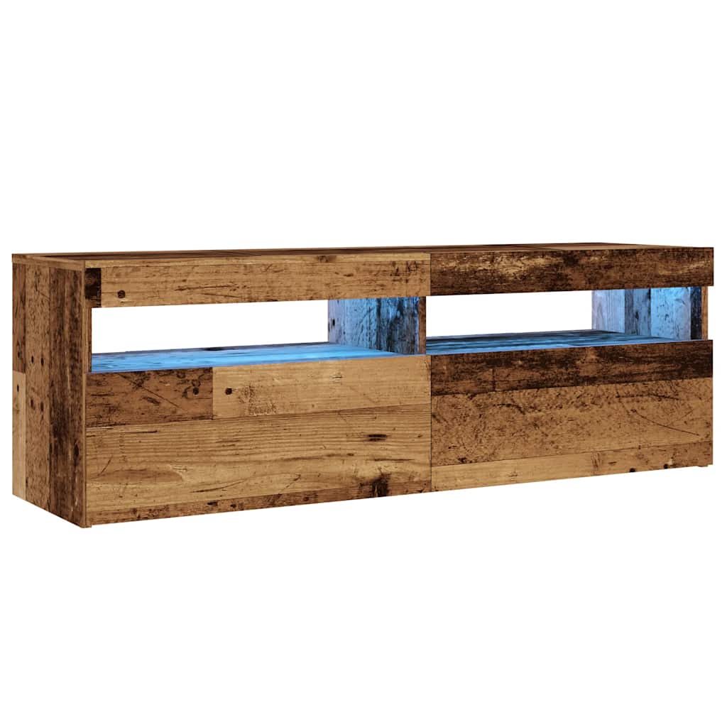 Έπιπλο Τηλεόρασης LED Όψη Παλαιού Ξύλου 120x35x40 εκ.Επεξ. Ξύλο - Pakobazaar