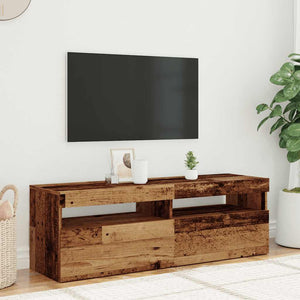 Έπιπλο Τηλεόρασης LED Όψη Παλαιού Ξύλου 120x35x40 εκ.Επεξ. Ξύλο - Pakobazaar