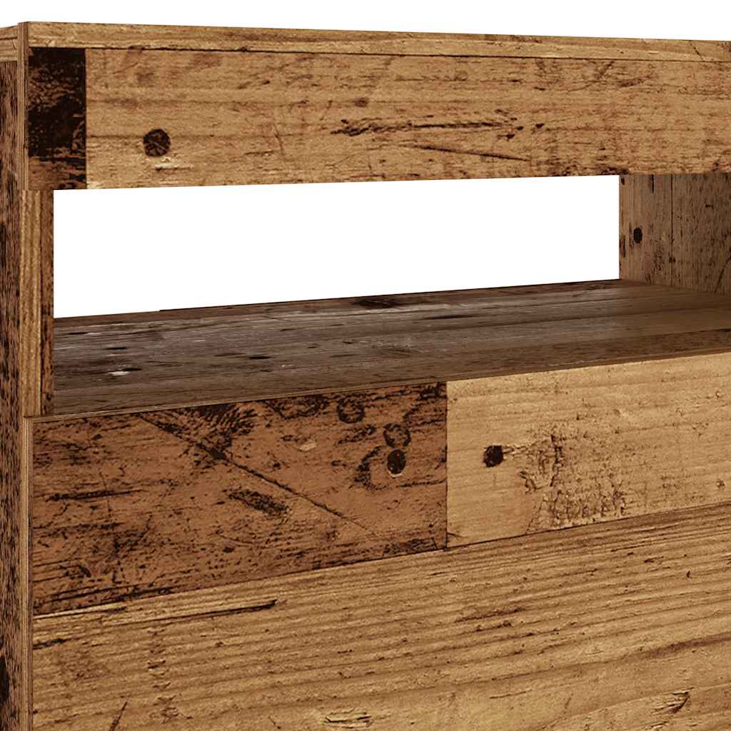 Έπιπλο Τηλεόρασης LED Όψη Παλαιού Ξύλου 120x35x40 εκ.Επεξ. Ξύλο - Pakobazaar
