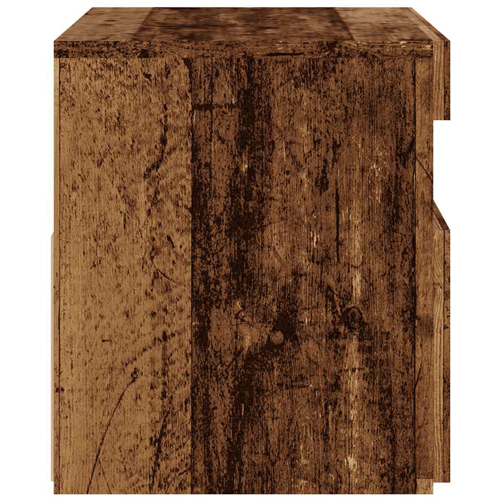 Ντουλάπι τηλεόρασης με φώτα LED Παλιό ξύλο Ξύλινη κατασκευή - Pakobazaar