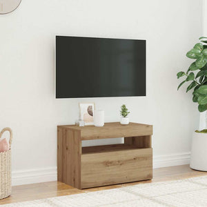 ντουλάπι τηλεόρασης  με φώτα LED Artisan Oak Κατασκευασμένο ξύλο - Pakobazaar