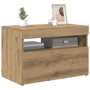 ντουλάπι τηλεόρασης  με φώτα LED Artisan Oak Κατασκευασμένο ξύλο - Pakobazaar